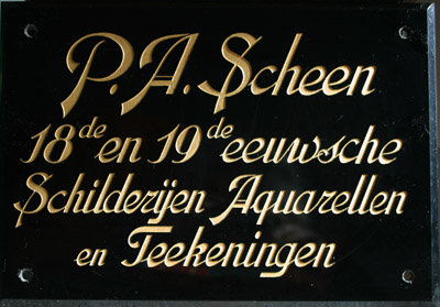 Naamplaat Pieter Scheen