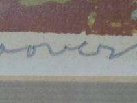 Piet Roovers - litho 1957 signatuur